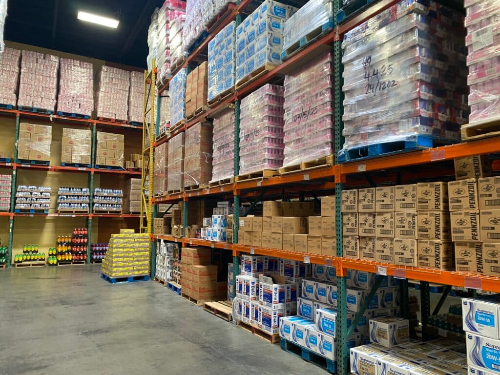 Automotive stocked in the Al Eryani Wholesale warehouse in San Leandro