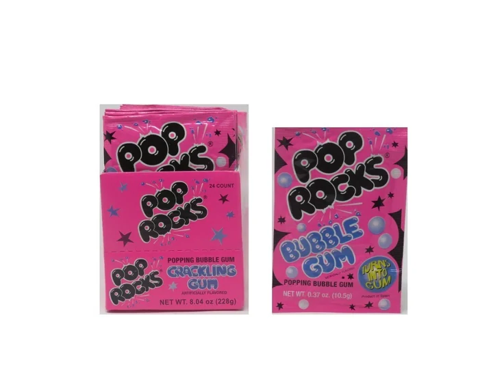 Pop Rocks Bubble Gum Slim Box 24 Ct