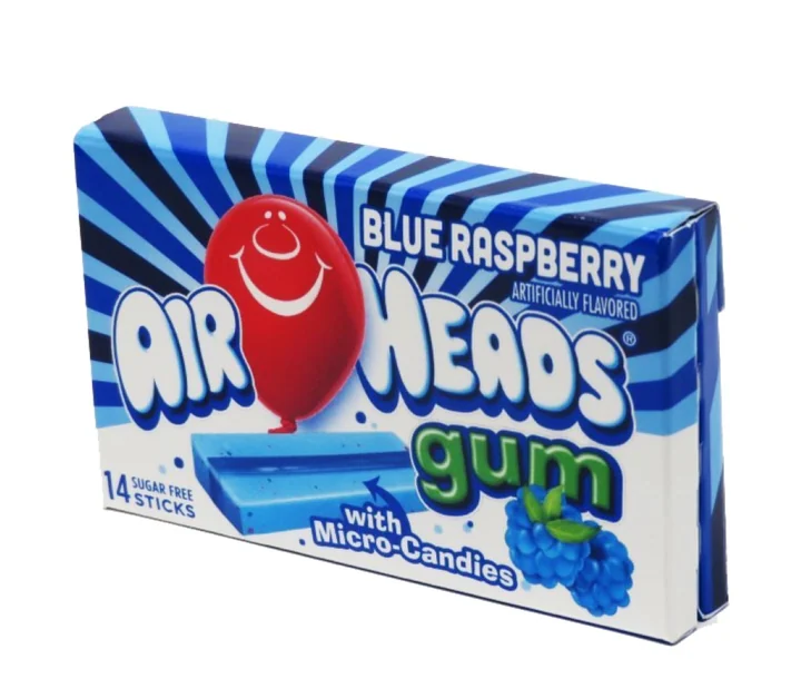 Air Heads Gum Blue Raspberry 12 Ct