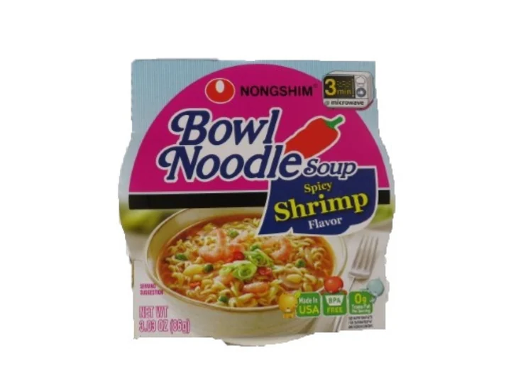 Nong Shim Bowl Noodle Spicy Shrimp 12 Ct