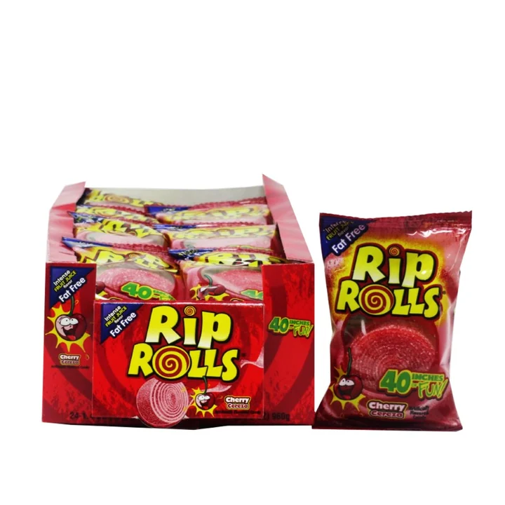 Rip Rolls Cherry 24/1.4 Oz