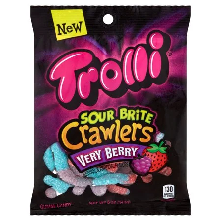 Trolli Sour Brite Crawlers Very Berry 12/5 Oz