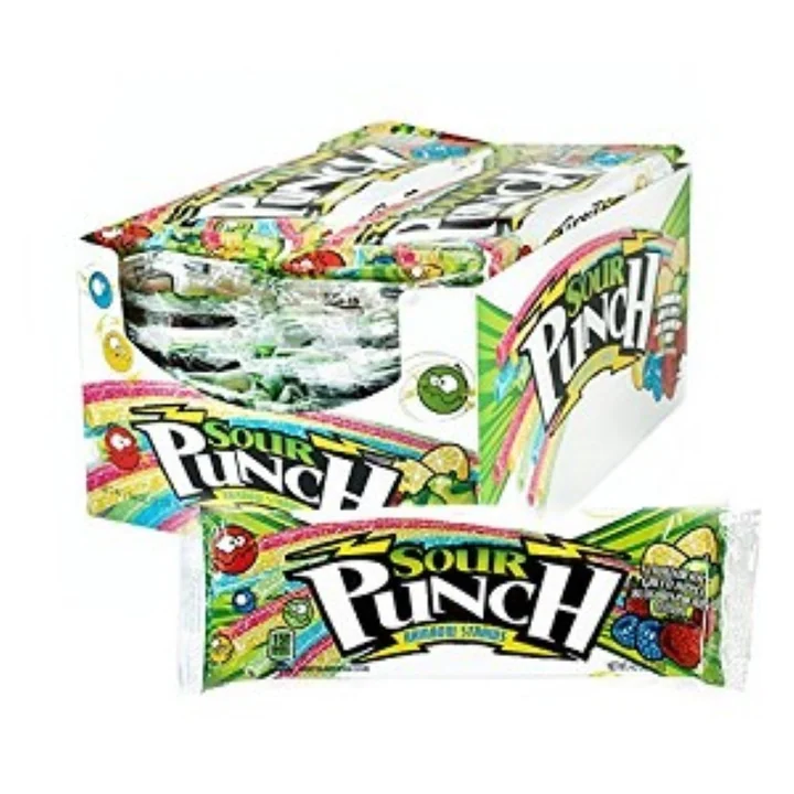 Sour Punch Straws Rainbow 24 Ct