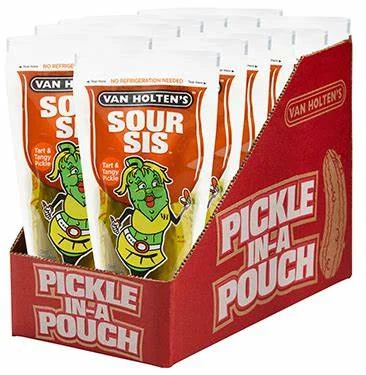 Van Holten's Pickle In-a Pouch Sour Sis 12 C T