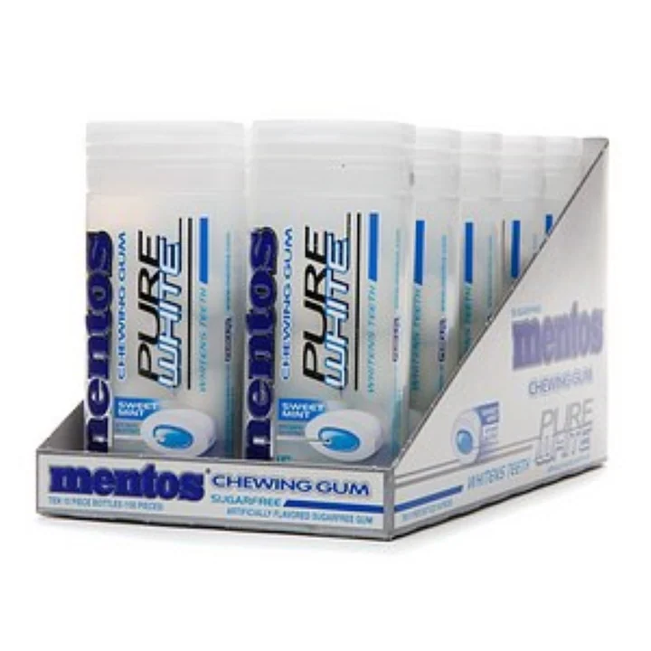 Mentos Gum White Sweet Mint 10 Ct