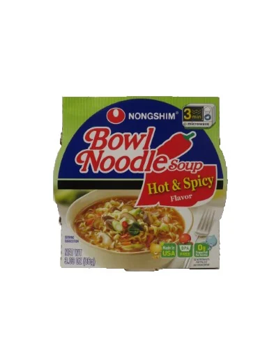 Nong Shim Bowl Noodle Hot & Spicy 12 Ct