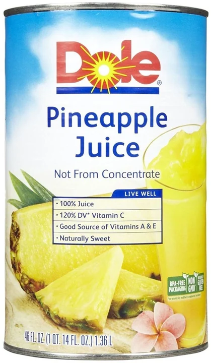 Dole 100% Pineapple Juice 12/46 Oz