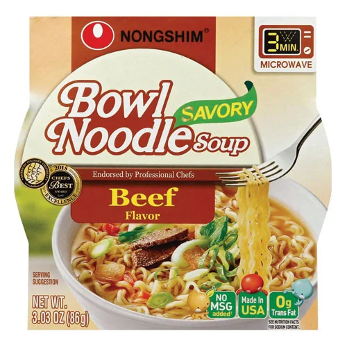 Nong Shim Bowl Noodle Beef 12 Ct