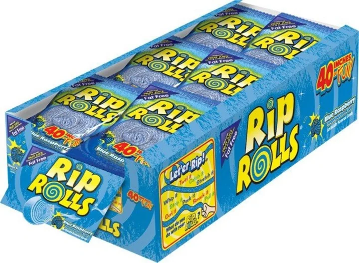 Rip Rolls Blue Raspberry 24/1.4 Oz