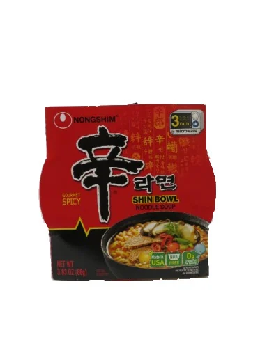 Nong Shim Bowl Noodle Spicy Shin Bowl 12 Ct